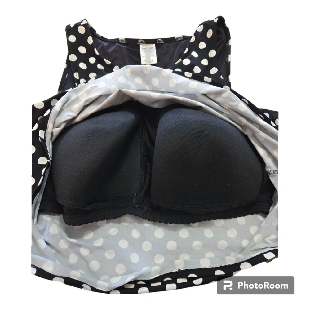 LANDS’ END High Neck Tankini Swim Top - Plus - Picture 3 of 11